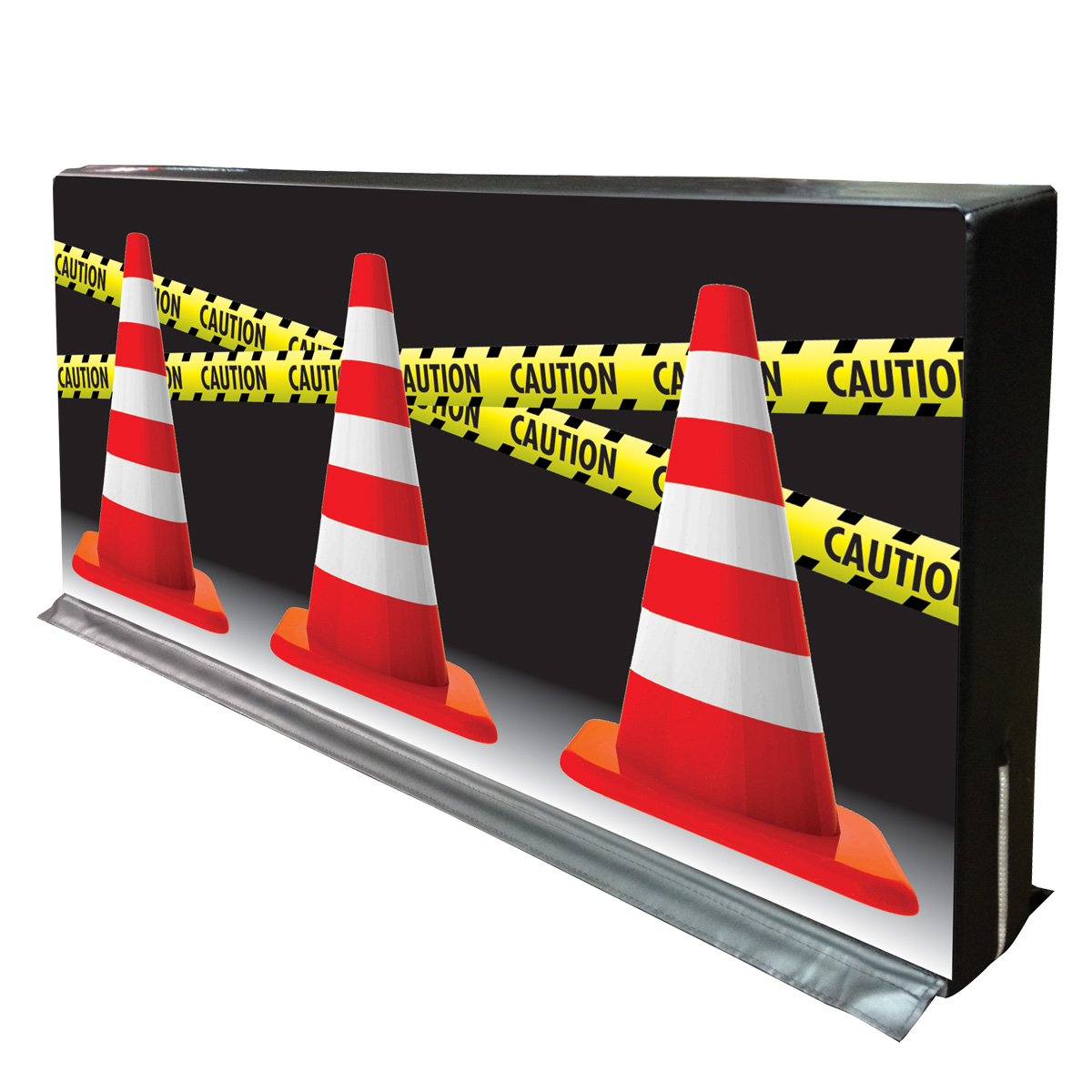 mancino mats traffic cones and caution tape hedge divider wall by mancino