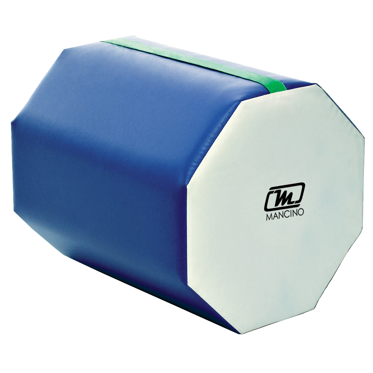 blue and white tumbling octagon mat